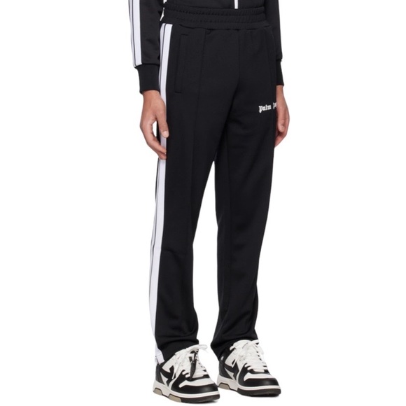 PALM ANGELS, Joggers in Black w/White striped trim at out-seams, NWOT, Med $300 - Picture 3 of 8